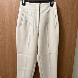 Oyster White High Waisted Zara Pants